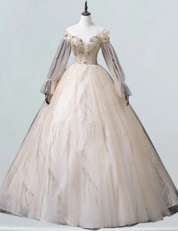 Elegant off-shoulder tulle ball gown for girls | Perfect for evening events, prom, and bridesmaid dresses2 Elegant off-shoulder tulle ball gown for girls | Perfect for evening events, prom, and bridesmaid dresses2