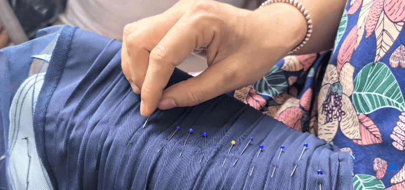 Behind the Dress | Hand-Pleating Chiffon for a Custom Gown