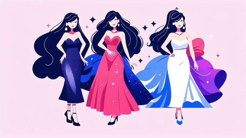 colorful prom dress