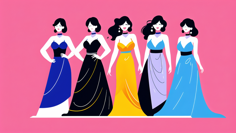 colorful prom dress