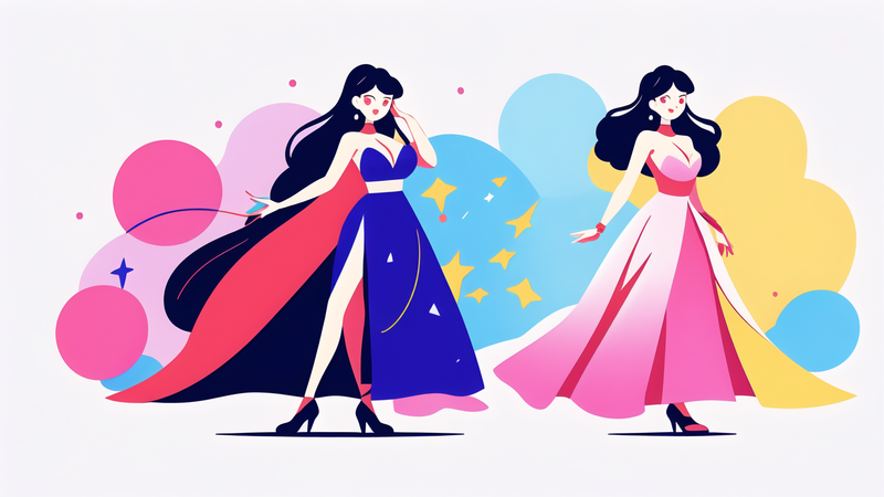 colorful prom dress