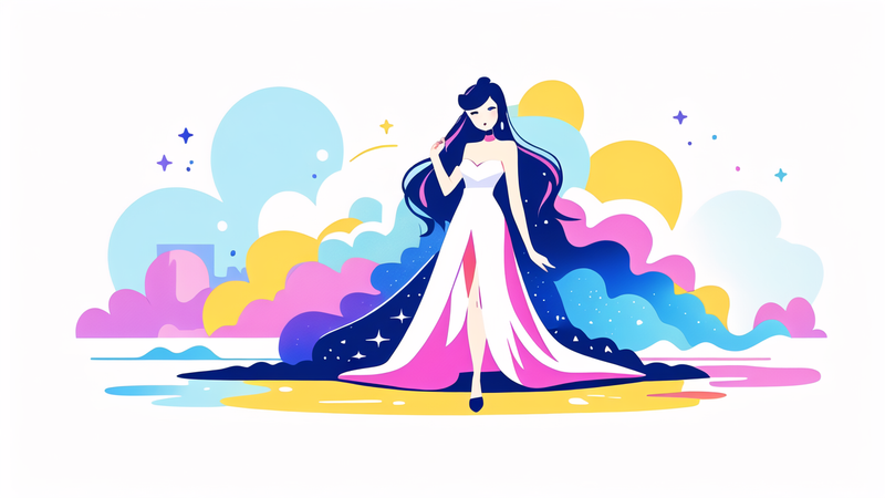 colorful prom dress