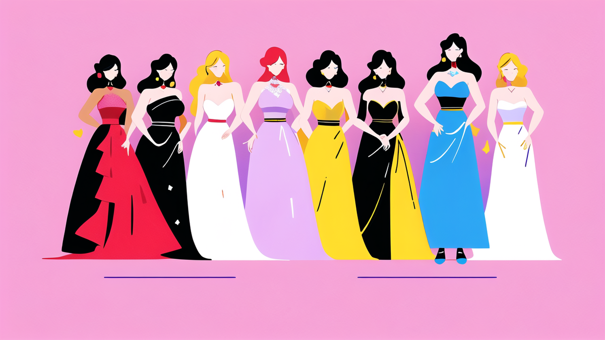 colorful prom dress