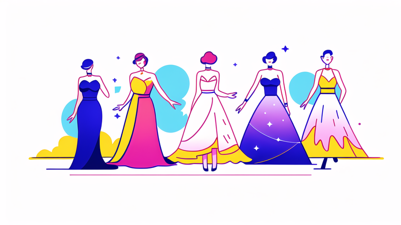 colorful prom dress