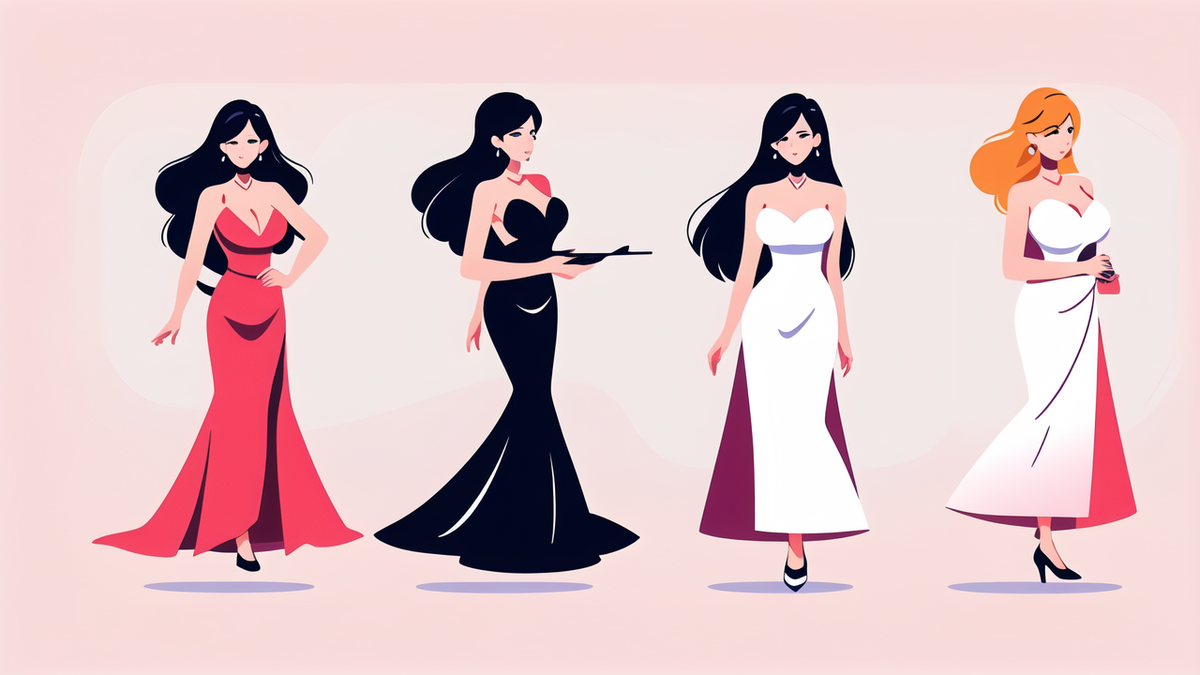 elegant hot evening dress