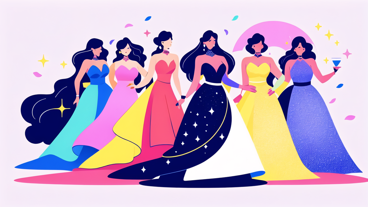 colorful prom dress