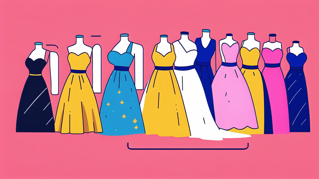 colorful prom dress