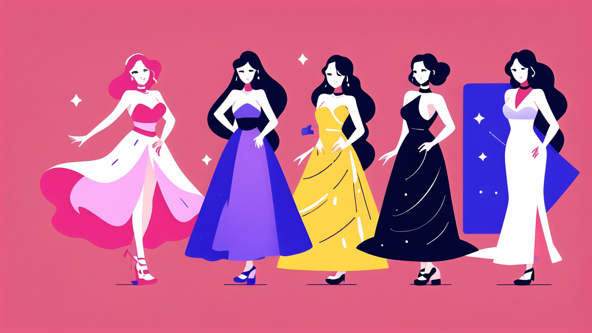 colorful prom dress