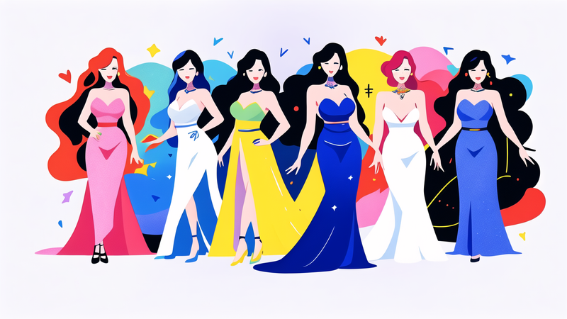 colorful prom dress