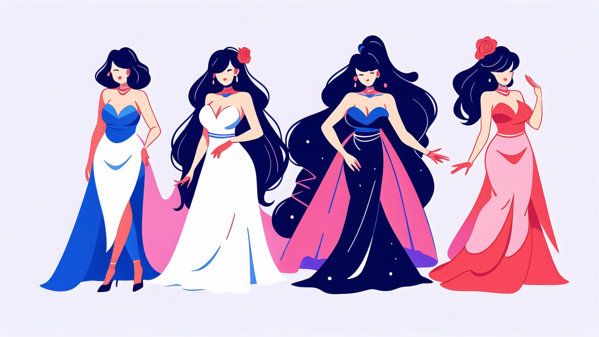 colorful prom dress