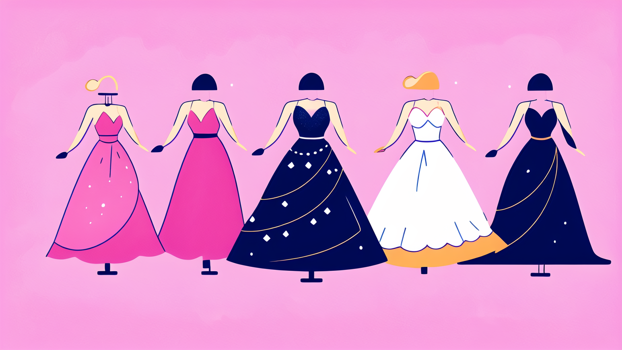 colorful prom dress