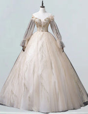 Off-Shoulder Tulle Ball Gown | Girls' Prom & Evening Dress | Elegant & Formal