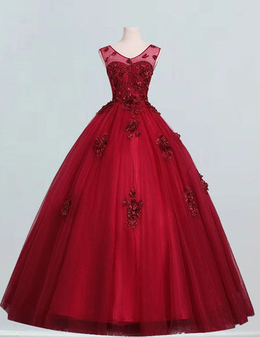 a red ball gown on a mannequin