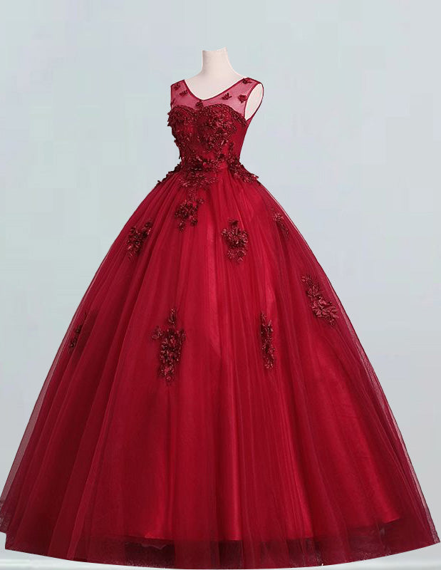 a red ball gown on a mannequin