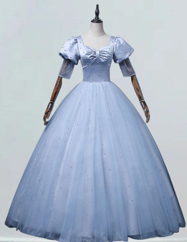 a blue ball gown on a mannequin