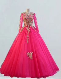 a pink ball gown on a mannequin