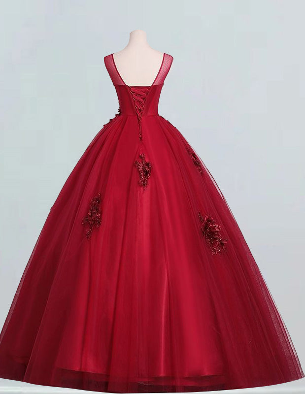 a red ball gown on a mannequin