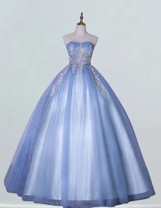 a light blue ball gown on a mannequin VIMYES