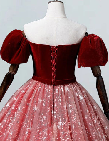 a red and white dress on a mannequin